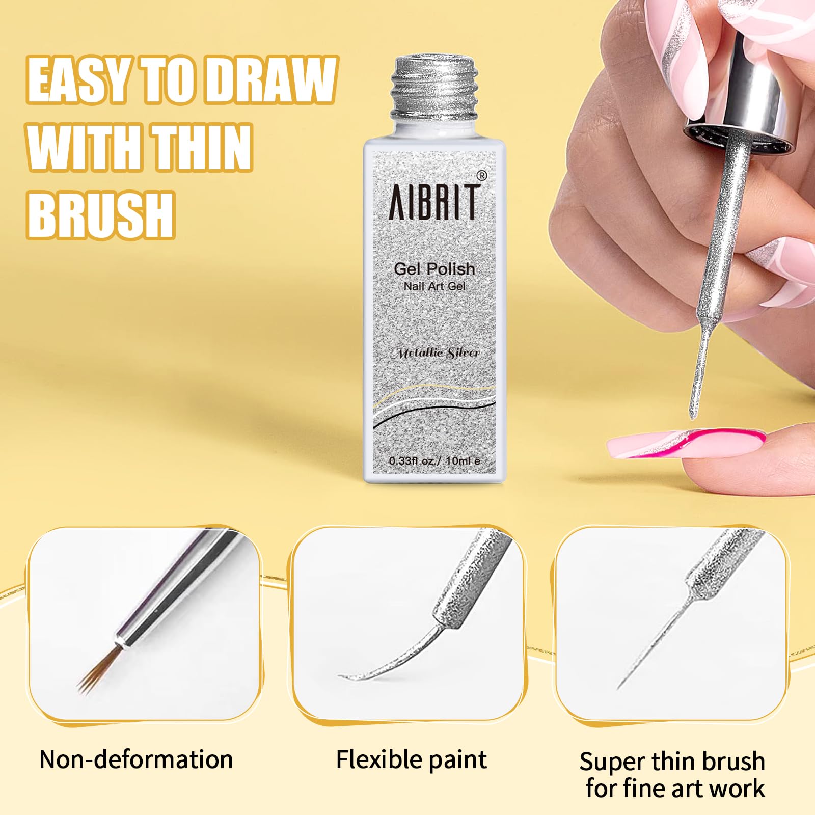 AIBRIT offre un effet swirl sur les tips francais avec ces couleurs.