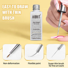AIBRIT offre un effet swirl sur les tips francais avec ces couleurs.