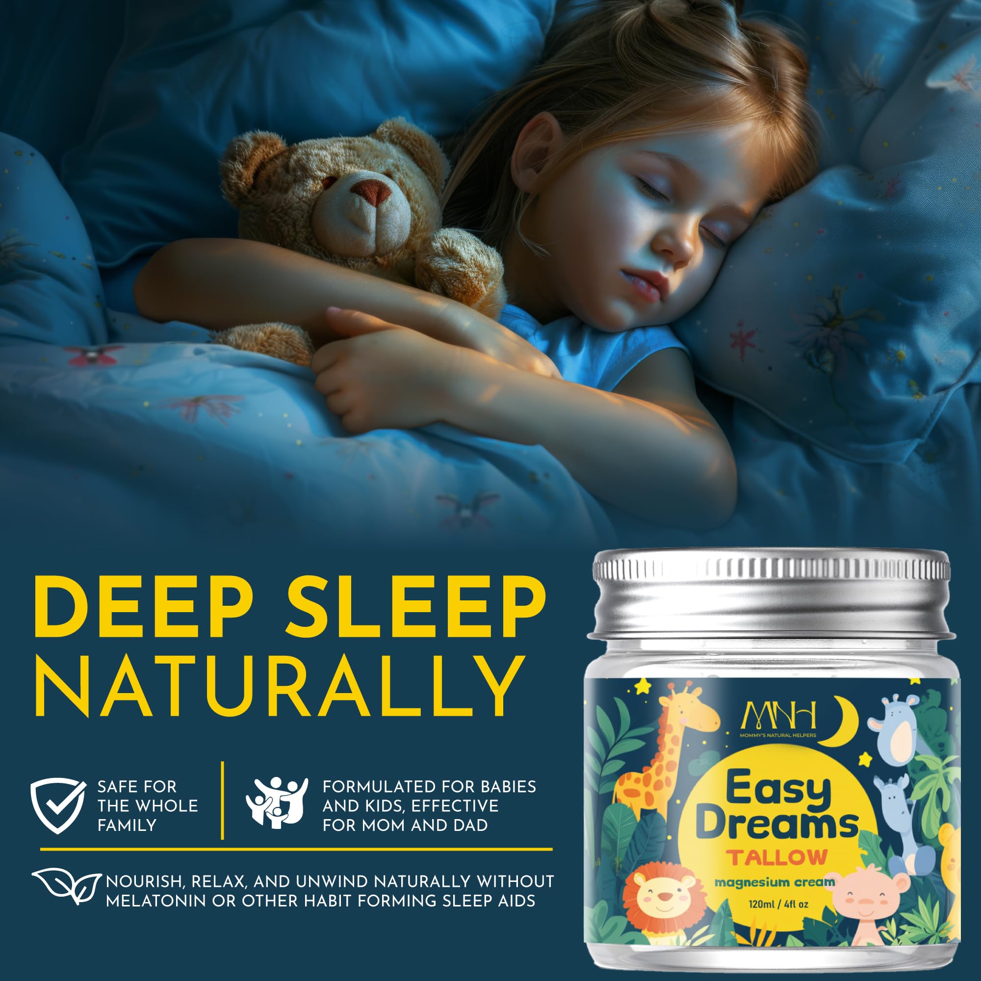 Lotion magnésium lavande enfant – parfum doux et sommeil potentiel.