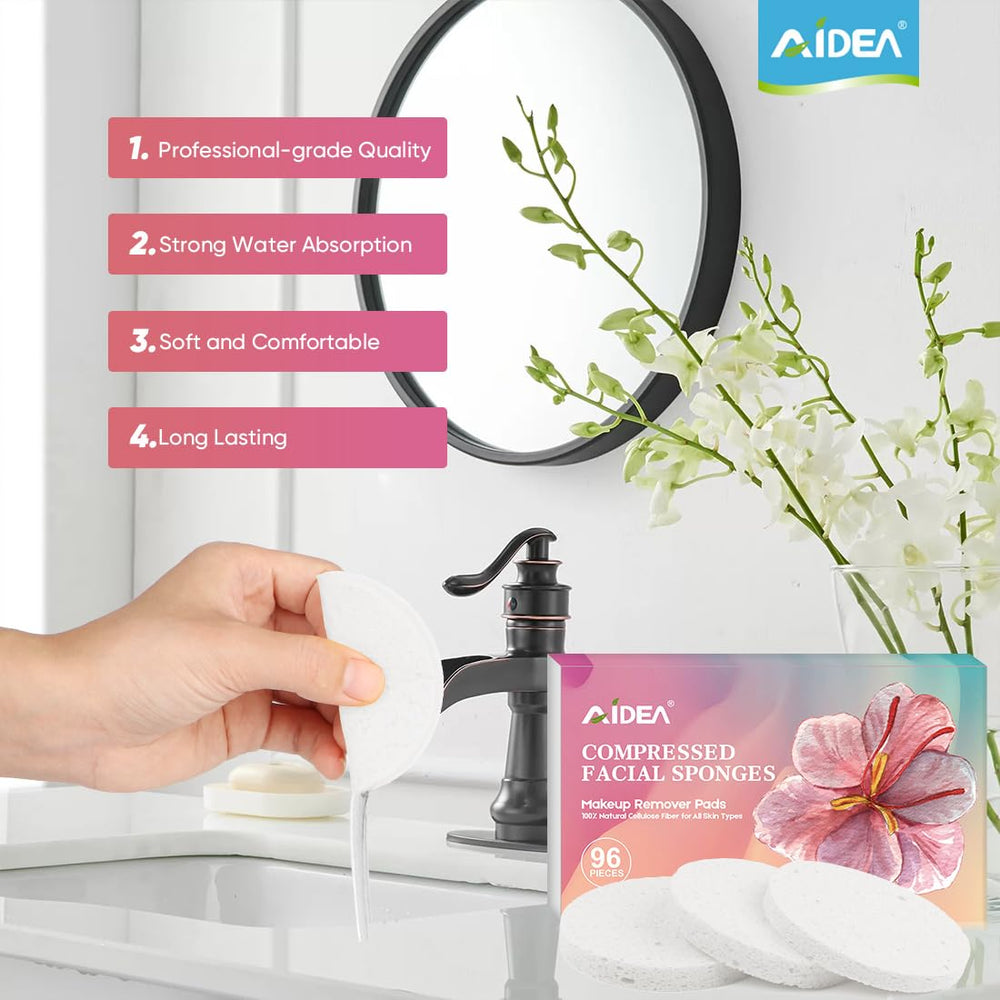 Éponge visage AIDEA pour application de soins visage en douceur