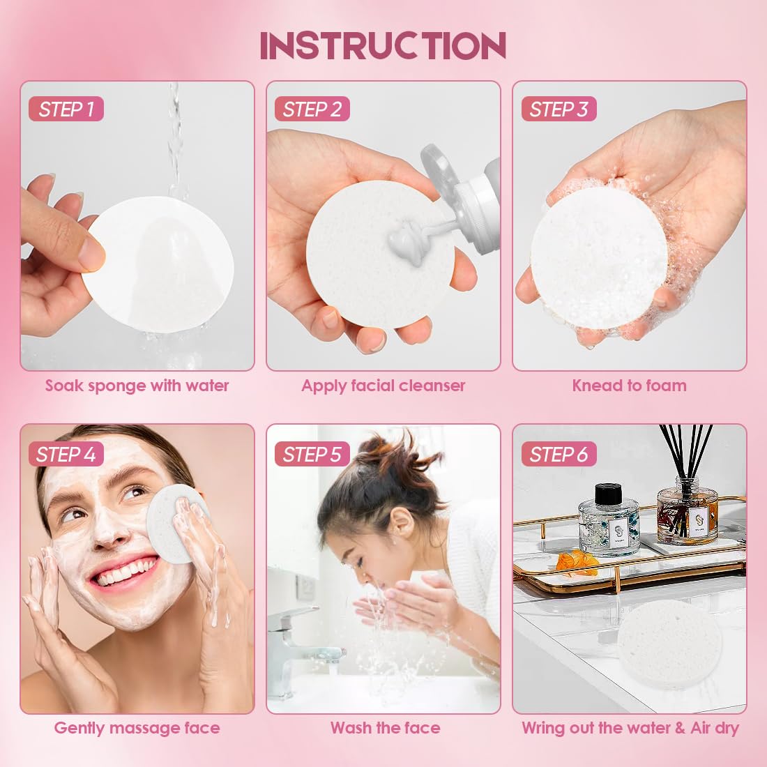Éponge visage AIDEA exfoliation douce pour éliminer impuretés en douceur