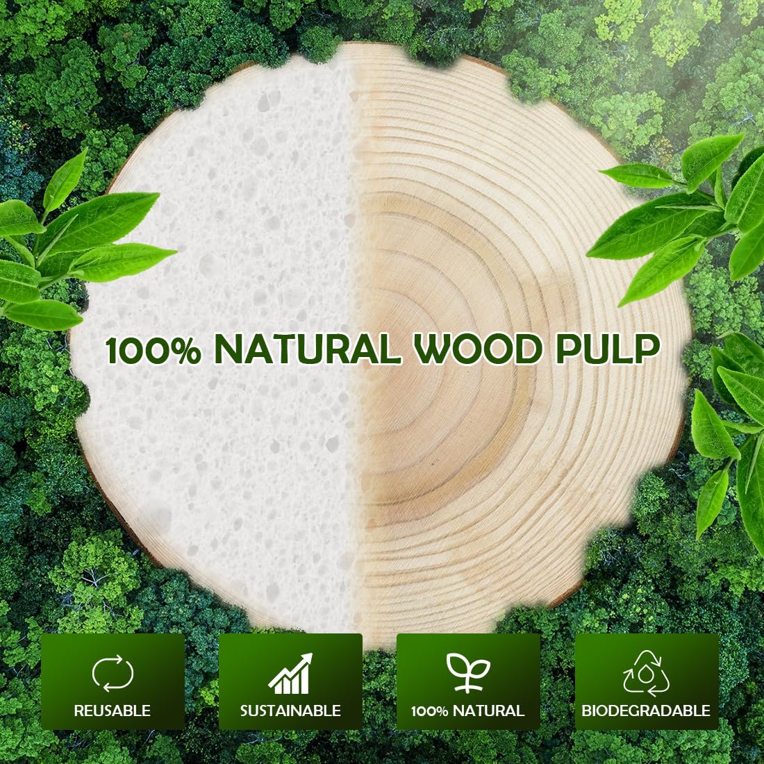 Éponge visage AIDEA fibres naturelles de cellulose respectant la peau