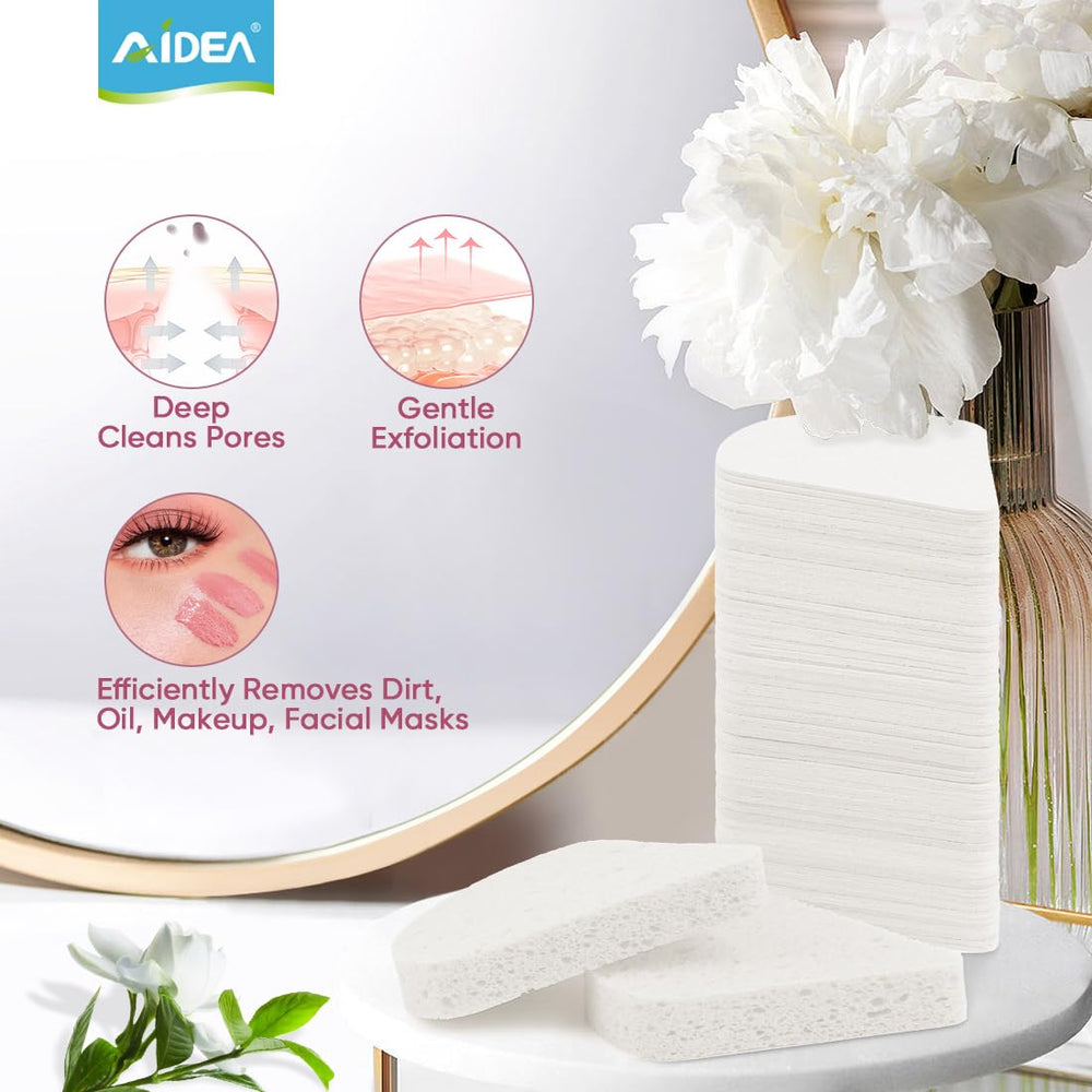Éponges usage quotidien AIDEA, nettoyages et démaquillage simples et efficaces.