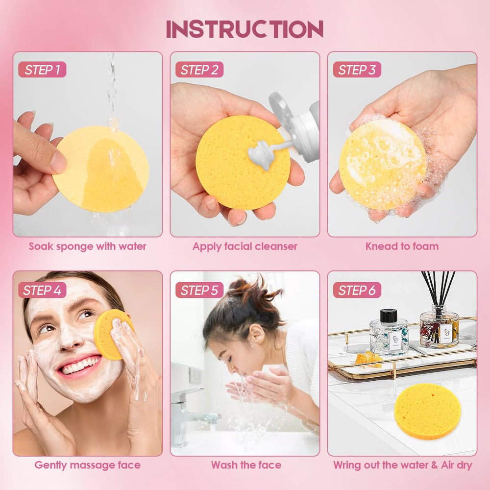 AIDEA éponges-visage-exfoliation douce révélant une peau plus lumineuse.
