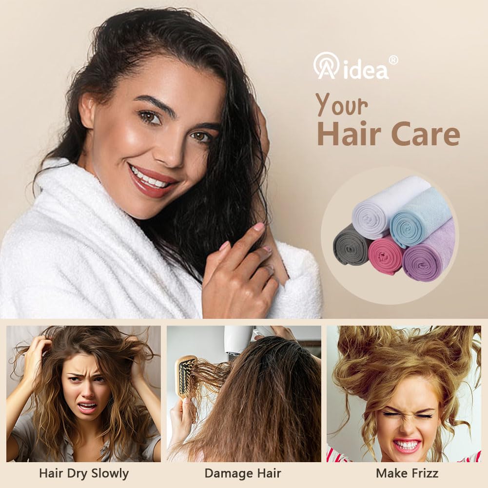 AIDEA haute-absorption microfibre, capte rapidement l'eau pour un séchage efficace.