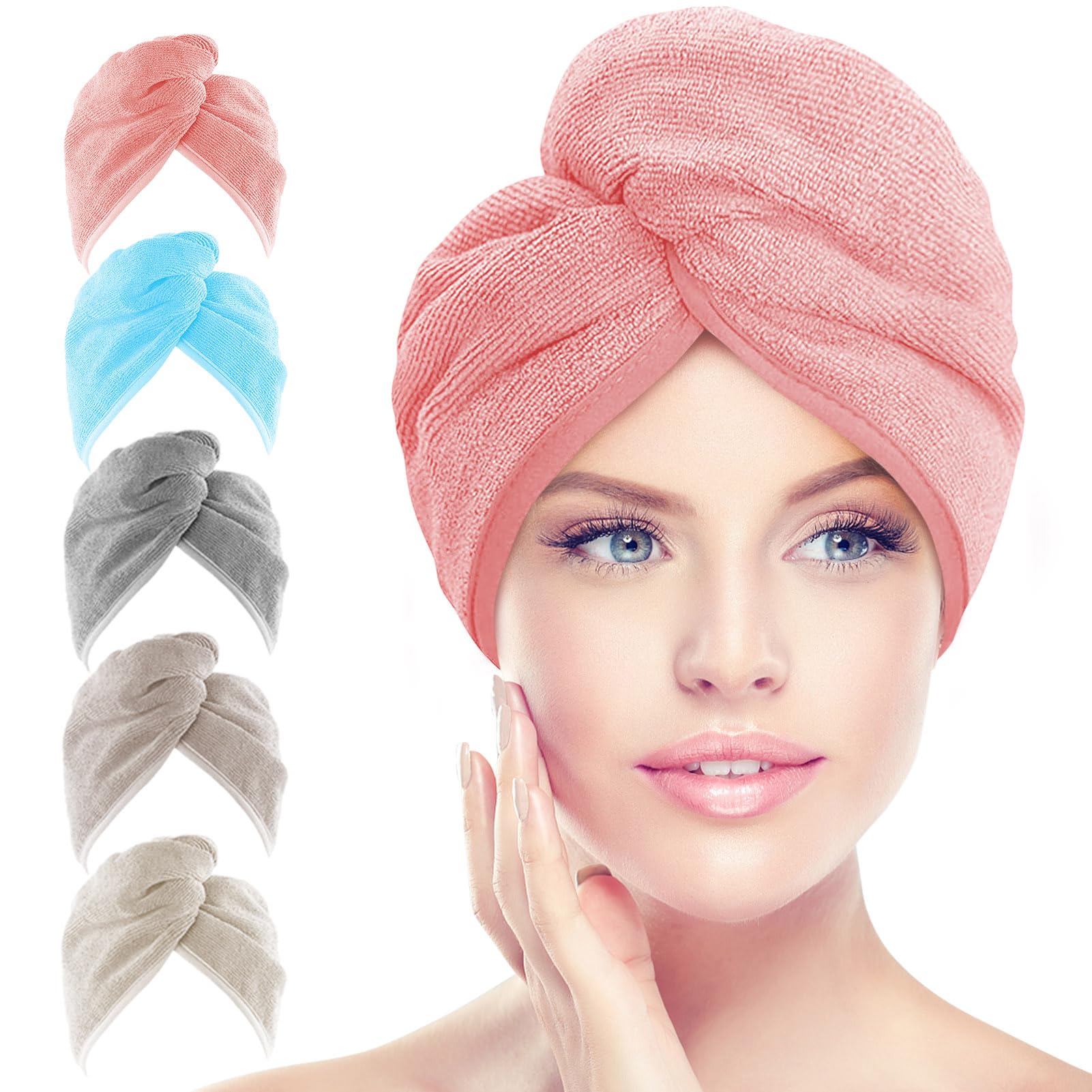 AIDEA serviette-cheveux microfibre absorbante pour un séchage rapide et confortable.