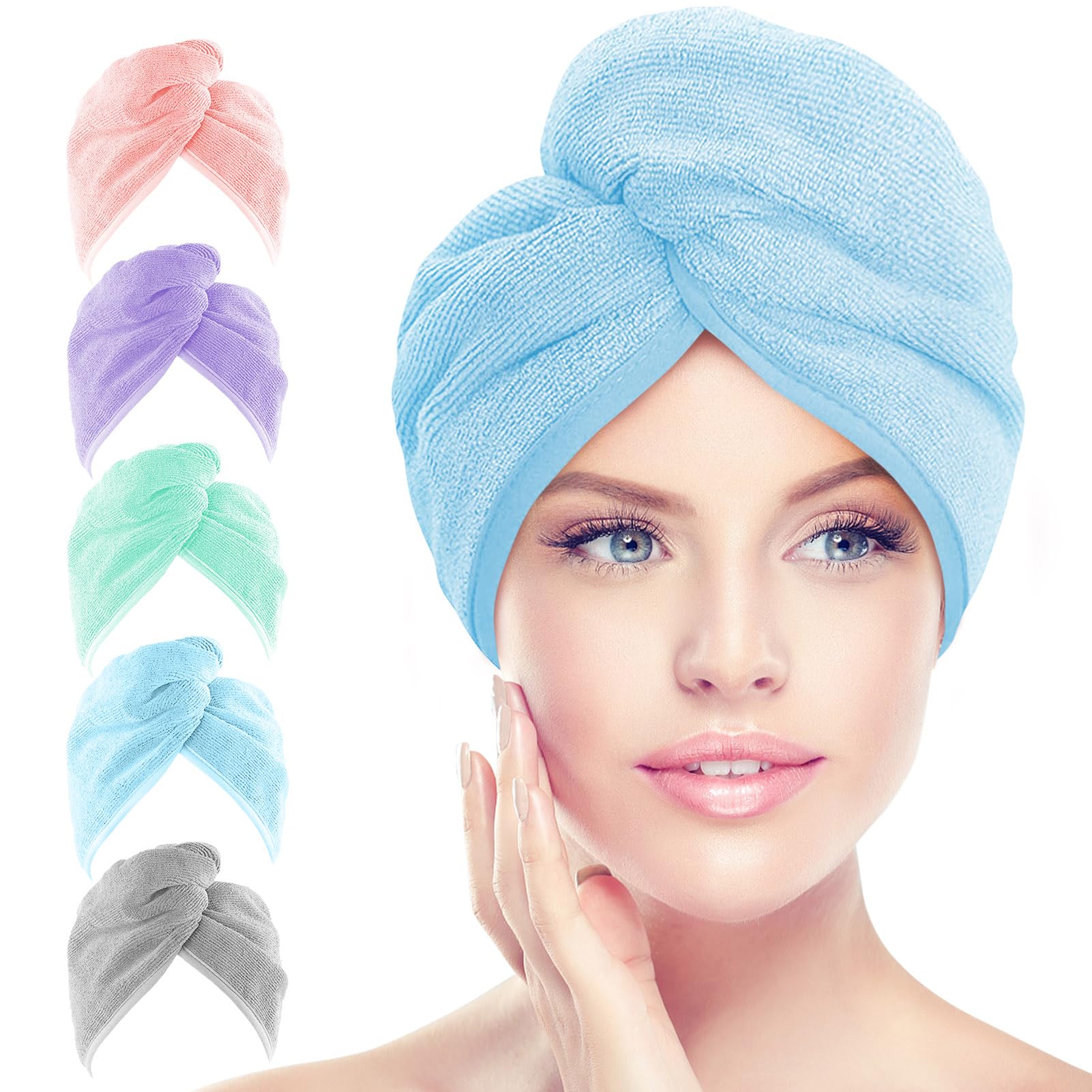 AIDEA serviette microfibre wrap après-douche, absorption rapide.