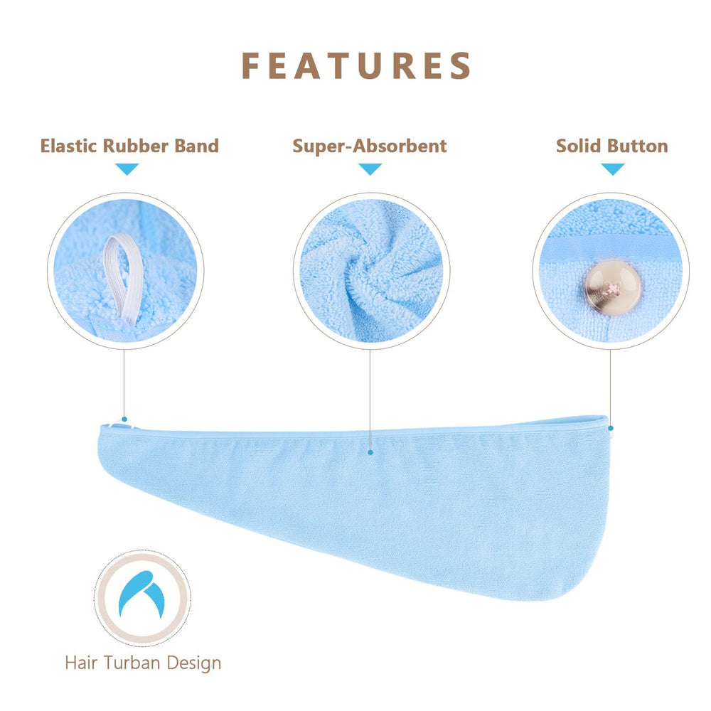 AIDEA turbans cheveux anti-frizz pour un séchage rapide et sans effort.