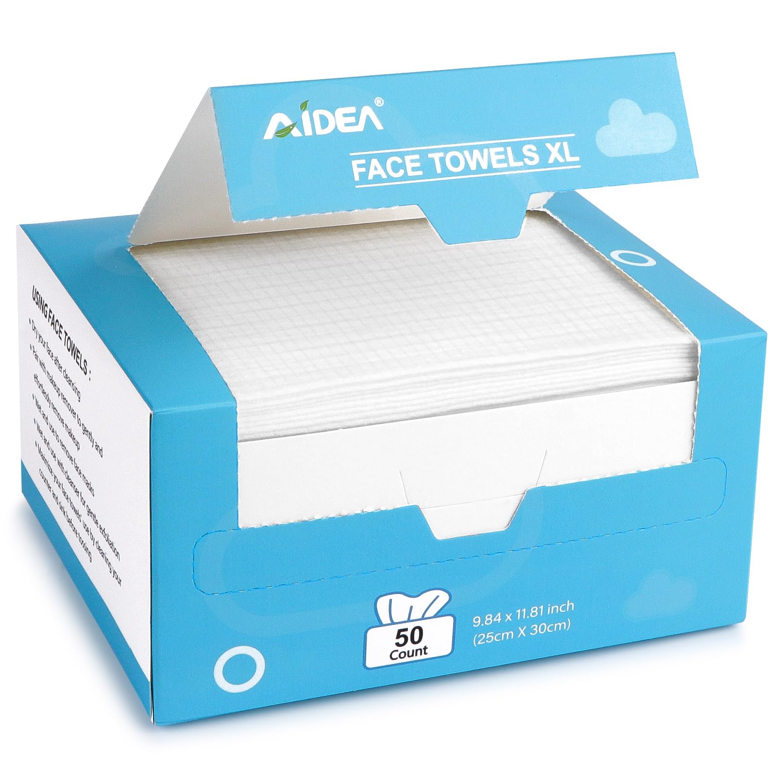 AIDEA XL lingettes visage jetables, douceur premium pour démaquillage et soin quotidien