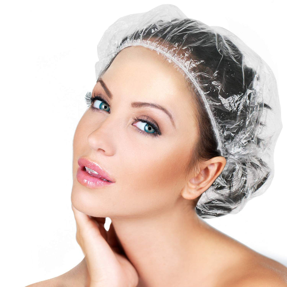AIDIQIU capuchon douche transparent: protège les cheveux pendant la douche.