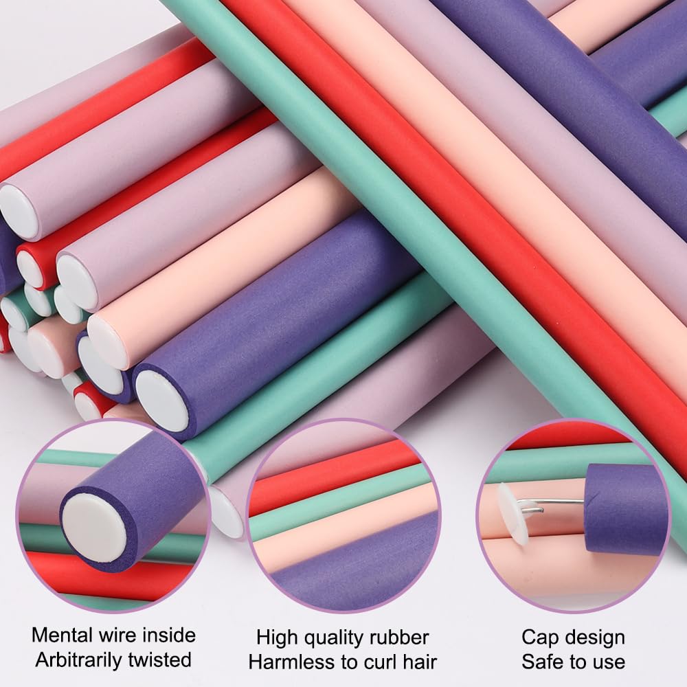 AIDUCHO cinq tailles de rouleaux, créativité coiffure variée sans chaleur