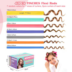 Rouleaux flexibles AIDUCHO, confort nocturne pour boucles durables.