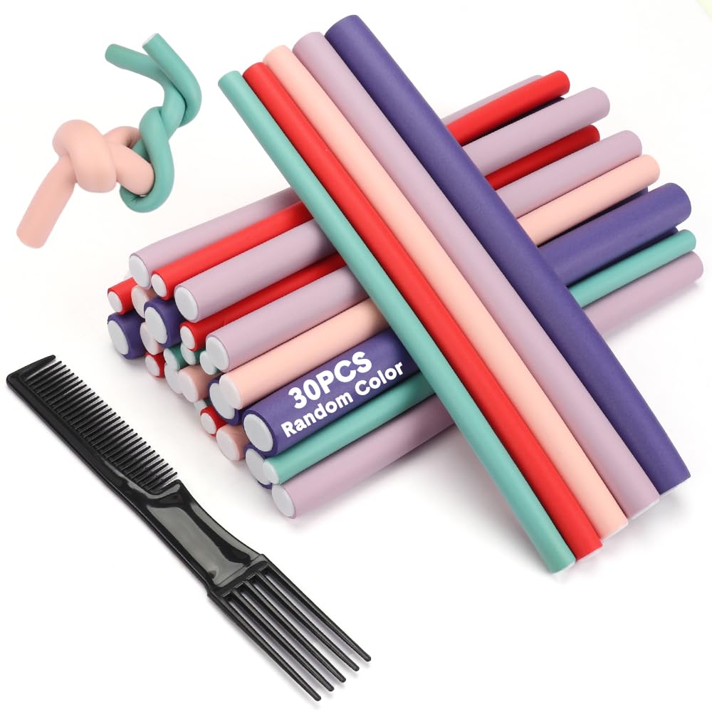 AIDUCHO rouleaux flexibles sans chaleur, ensemble de 30 pour des boucles naturelles et faciles