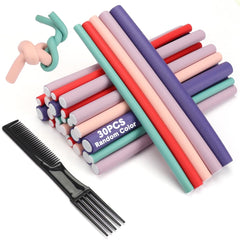 AIDUCHO rouleaux flexibles sans chaleur, ensemble de 30 pour des boucles naturelles et faciles
