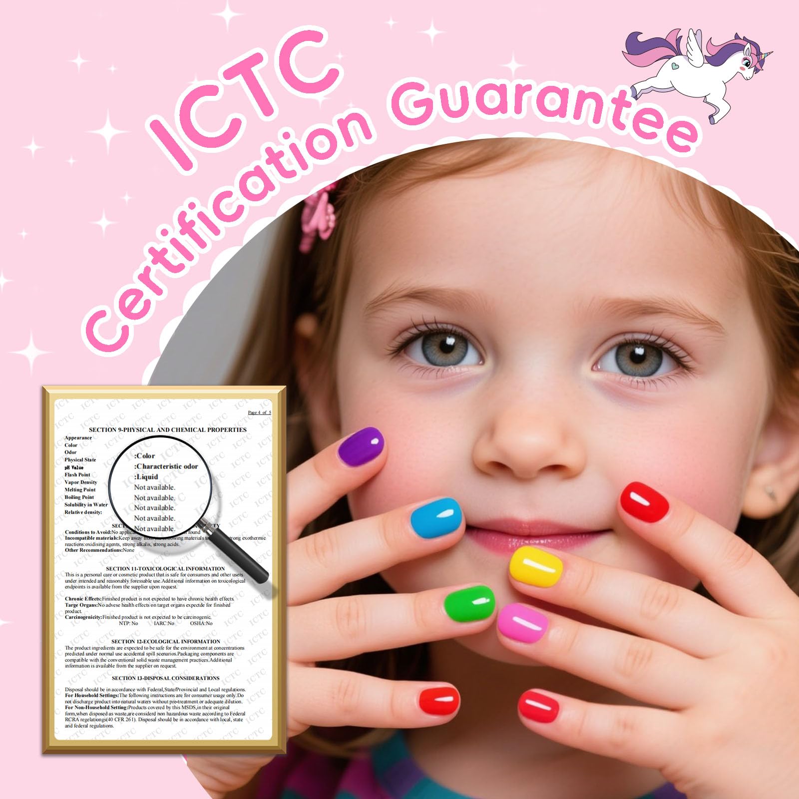 Vernis enfant Aieenjor application facile pour petites mains.