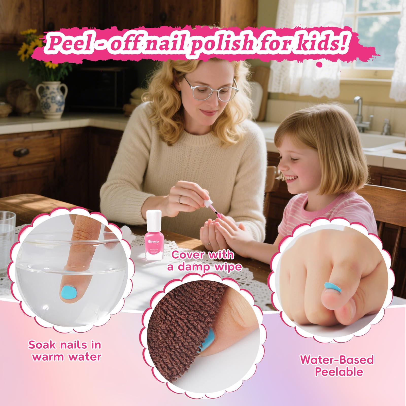 Vernis enfant Aieenjor couleurs vives stimulant l imagination.