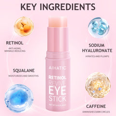Aihatic Retinol Eye Balm Stick being applied for gentle under-eye care