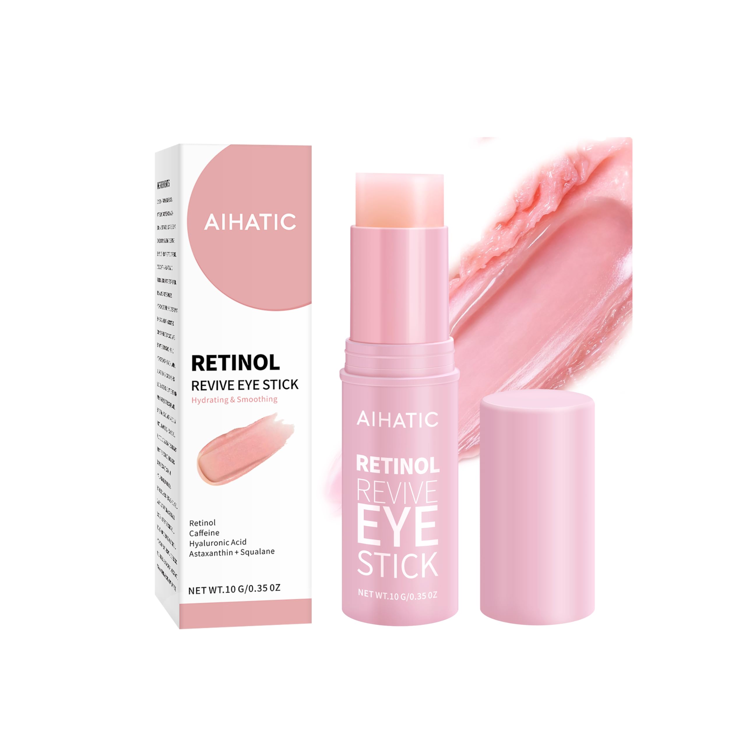 Aihatic Retinol Eye Balm Stick jar with hydrating formula for rested-looking under eyes