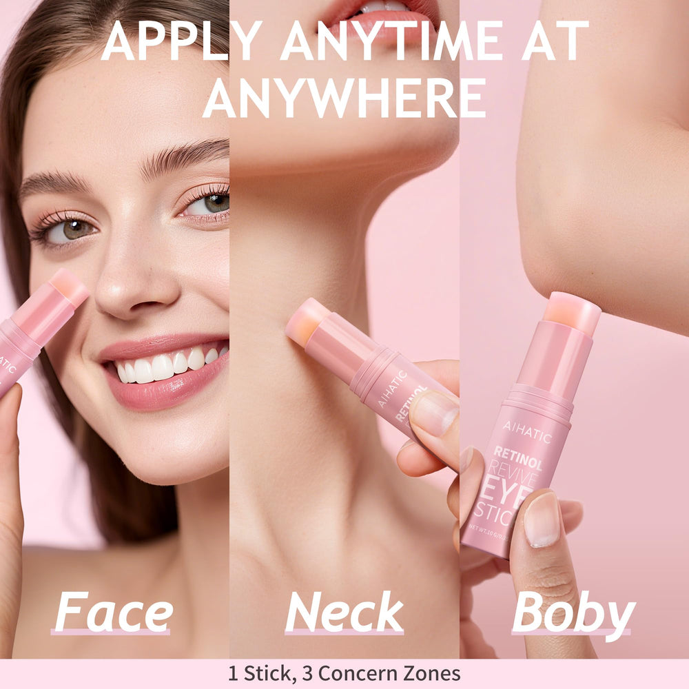 Aihatic Retinol Eye Balm Stick open cap ready for precise application