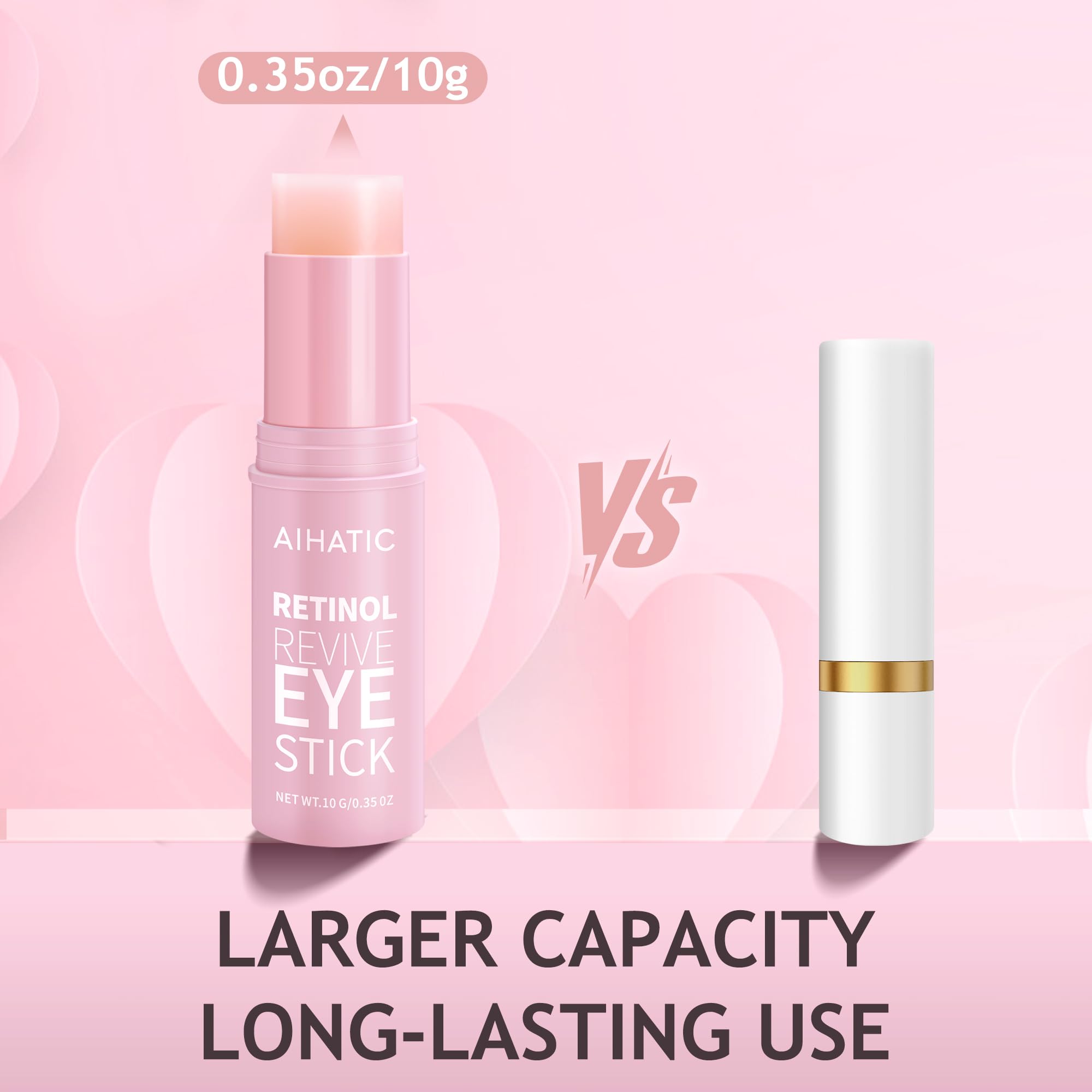 Aihatic Retinol Eye Balm Stick packaging suitable for travel and daily use