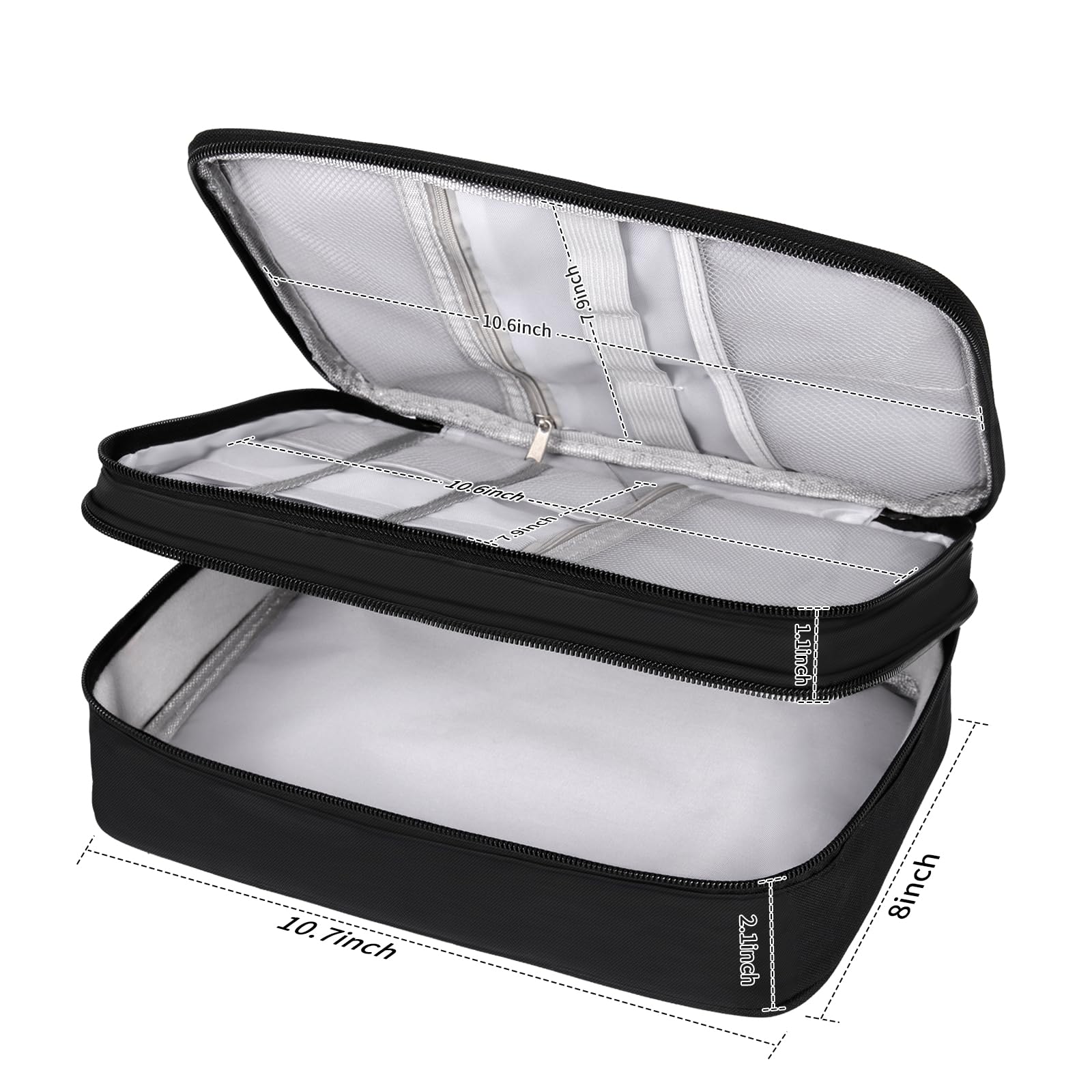 AIHOPESTO Barber Case: poignée pratique et zip bidirectionnel pour transporter partout