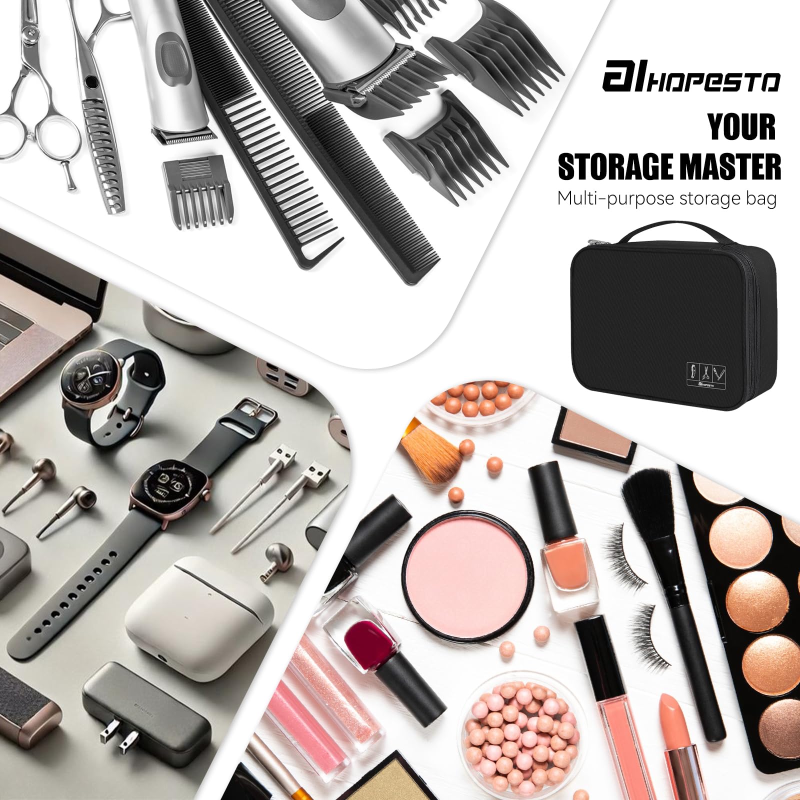 AIHOPESTO Barber Case: étui voyage élégant pour professionnels et ateliers à domicile
