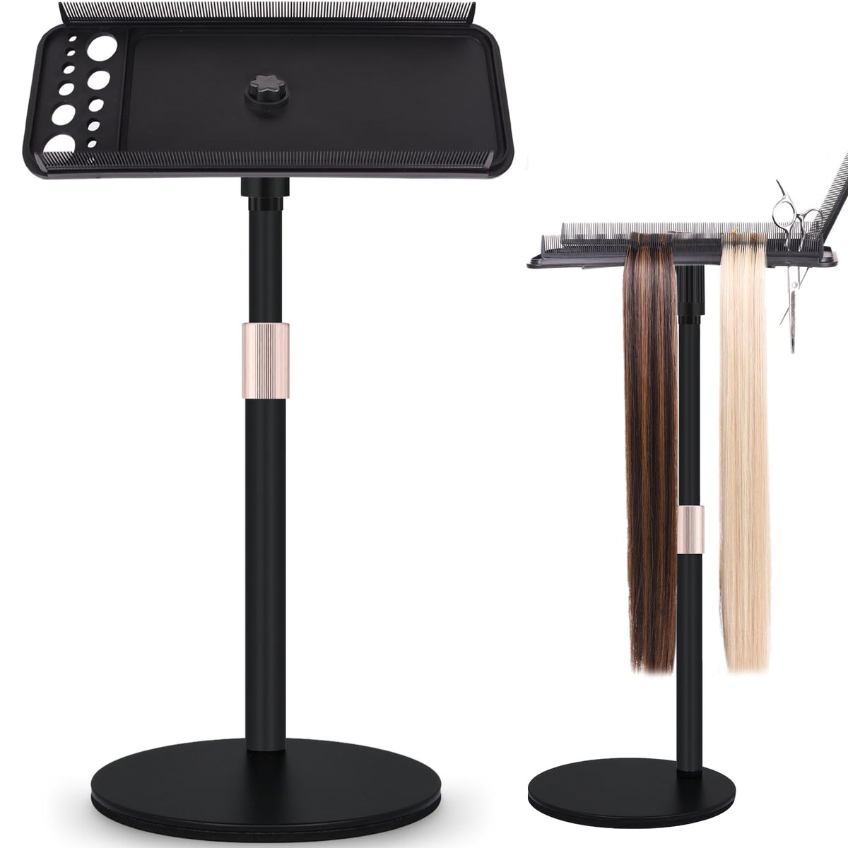 AIHOPESTO porte-extension-cheveux-hauteur-reglable pour rangement précis des extensions.