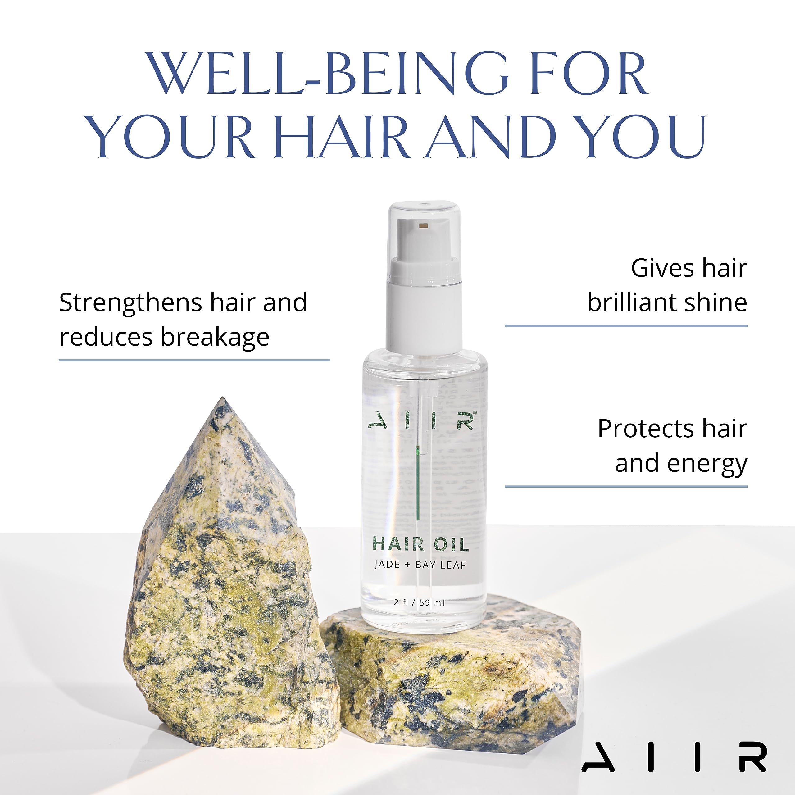 AIIR Jade Hair Oil – application main: distribution homogène et douceur