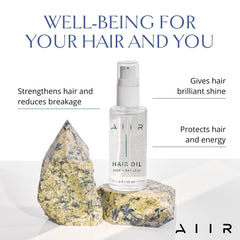 AIIR Jade Hair Oil – application main: distribution homogène et douceur