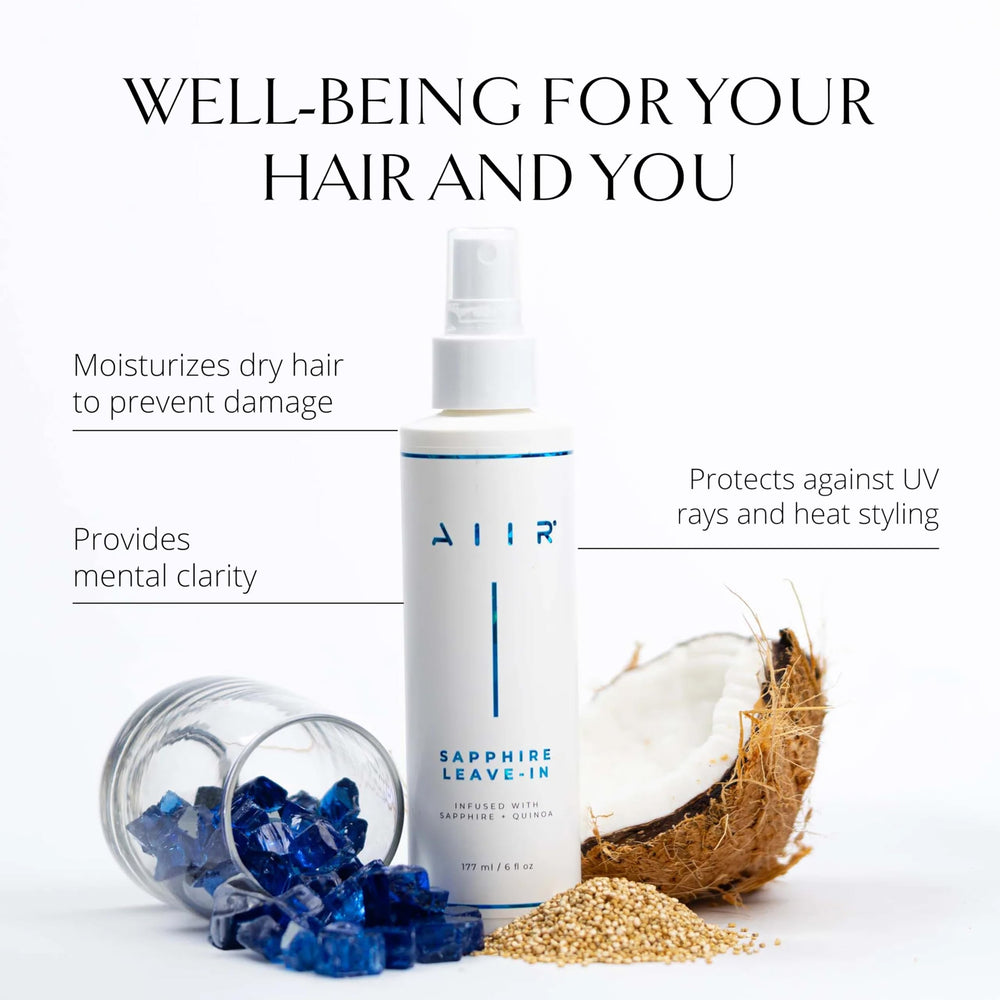 AIIR Sapphire Soin Sans Rinçage: contrôle du frizz et protection thermique lors du brushing.