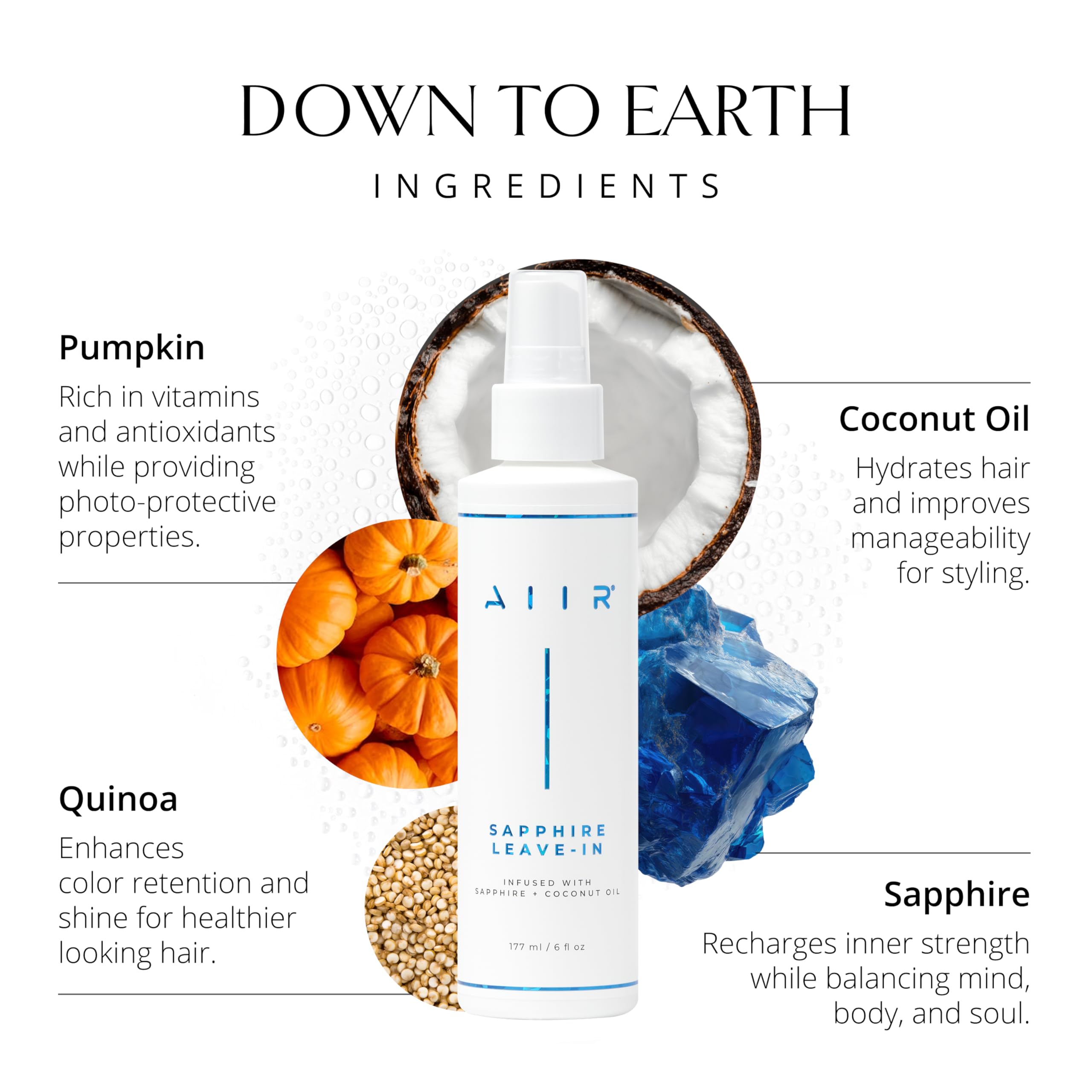 AIIR Sapphire Soin Sans Rinçage: hydratation légère pour tous les types de cheveux.