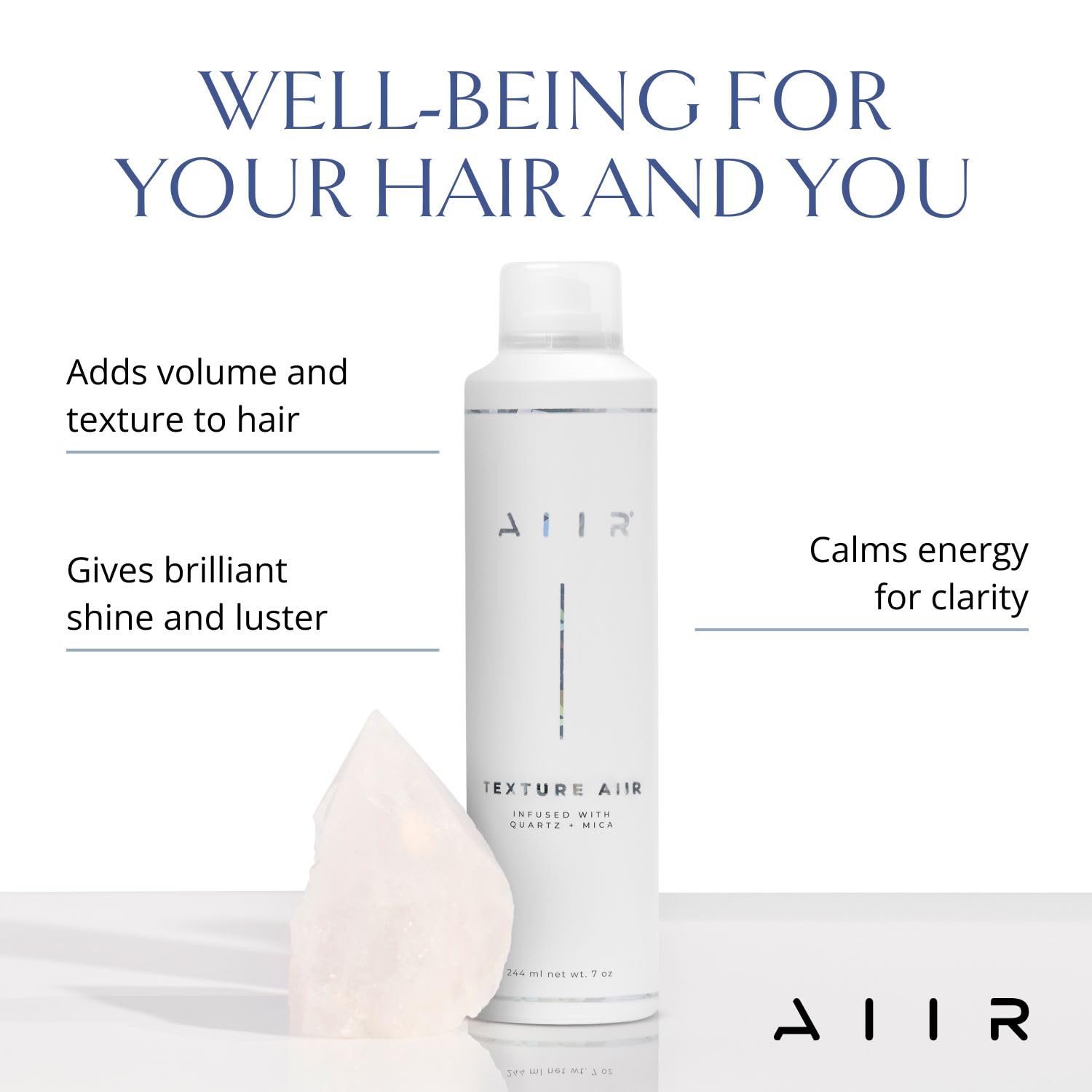 AIIR Texture Styling Spray — démonstration d’application facilitant le style texturé.
