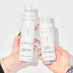 AIIR Texture Styling Spray — démonstration de volume dynamique sans lourdeur.