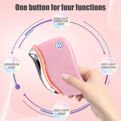 Aikertec Heat gua sha, design ergonomique s'adapte aux contours du visage.