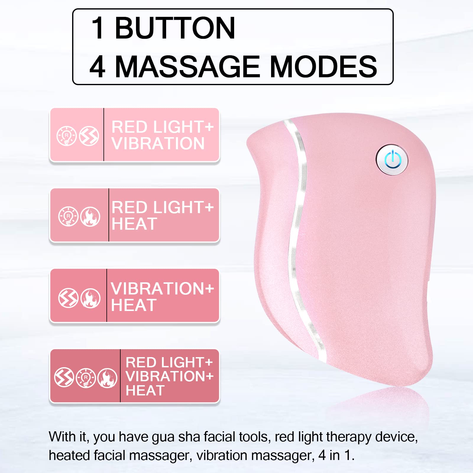 Aikertec Heat gua sha, lumière rouge pour le visage.