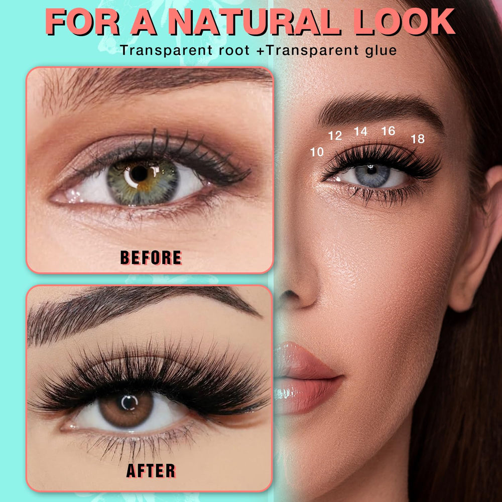 Cils AILAISHI 10-12 mm base naturelle pour un effet discret