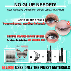 Cils AILAISHI 14-18 mm effet œil-chat duveteux pour look audacieux
