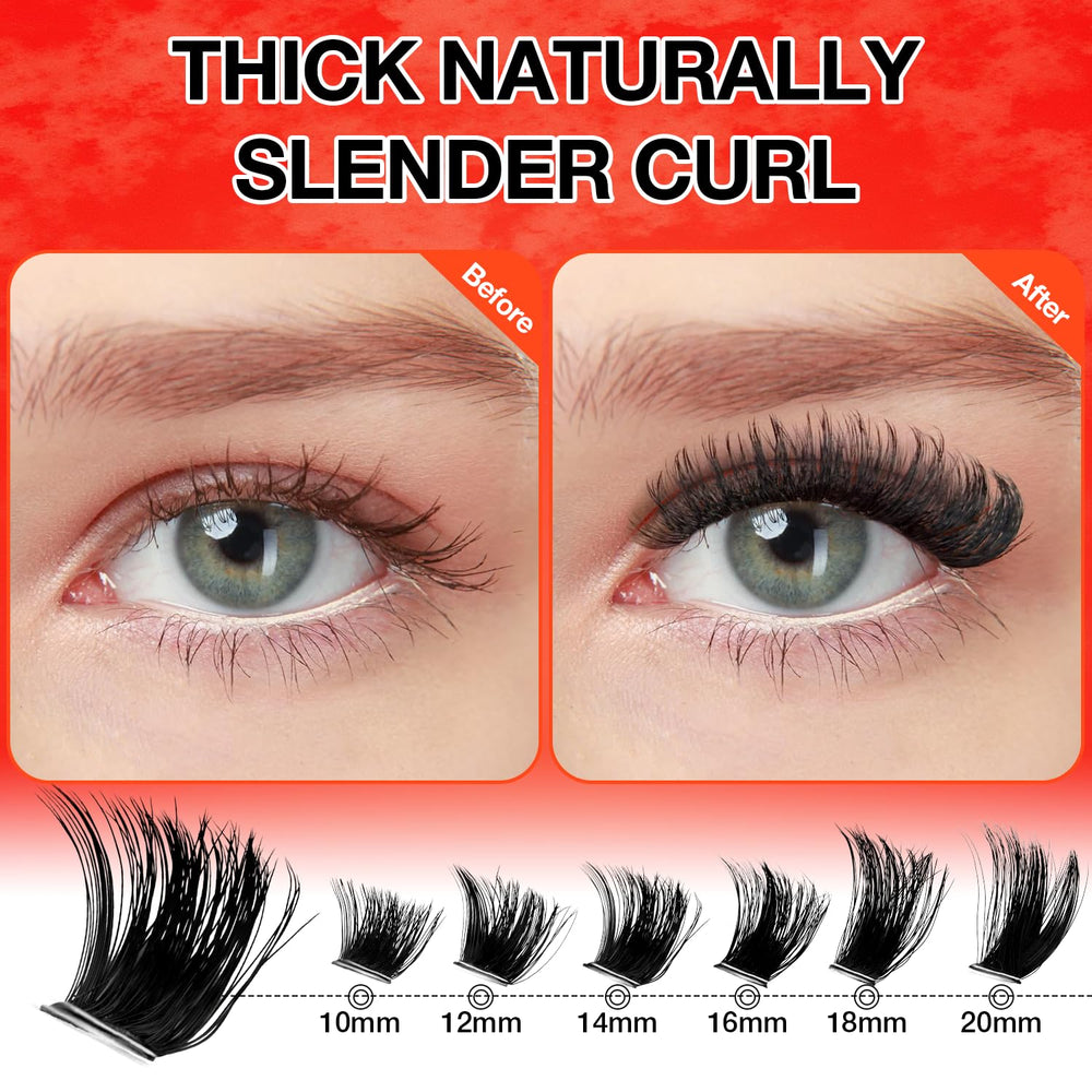 Cils AILAISHI D-Curl pro pour un regard naturel et facile à porter.