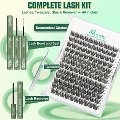 AILAISHI Clusters Cils – bande ultra-fine 0,045mm pour un effet naturel et léger
