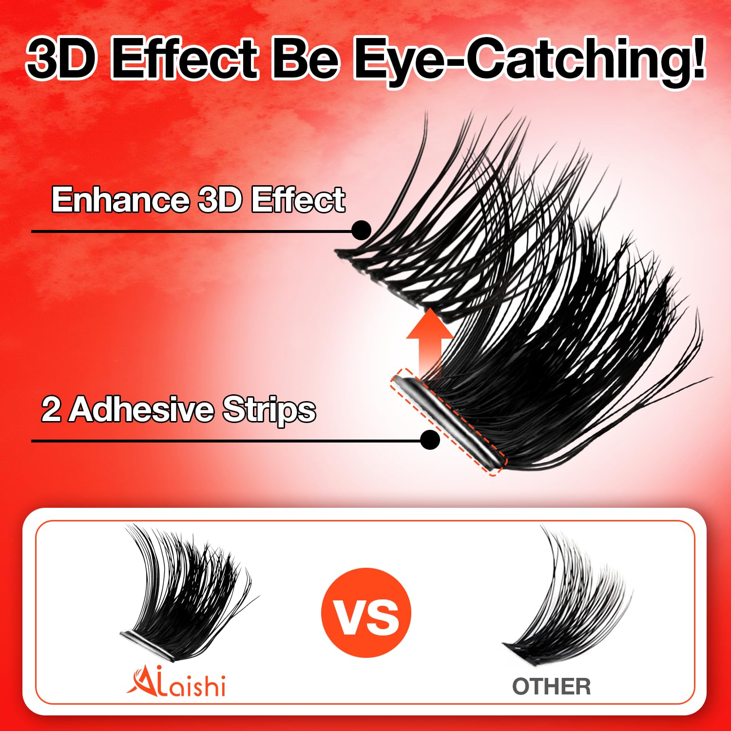 Extensions AILAISHI 150D volumineux pour un effet dense.