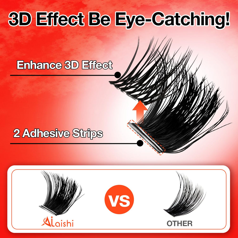 Extensions AILAISHI 150D volumineux pour un effet dense.