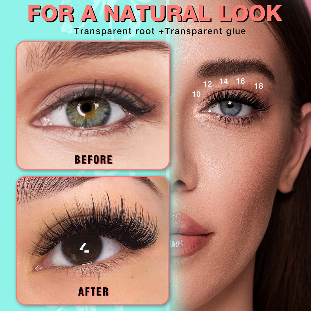 Longueurs 10-12 mm naturelles AILAISHI pour un effet discret