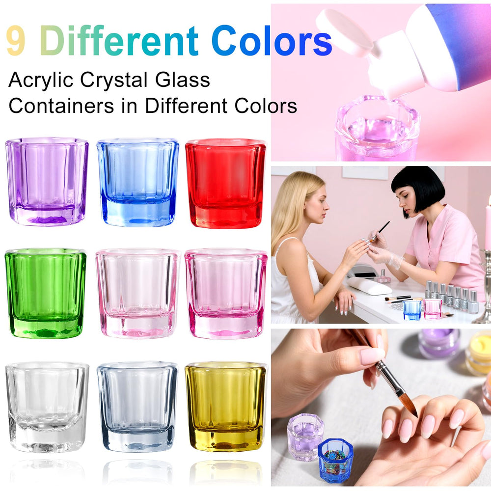 AILALUO coupelle Dappen verre clair, idéale pour mélanger monomère et poudre acrylique.