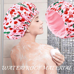 Cap-douche Aileam design rose vif, style joyeux qui égaye l’heure de la douche.