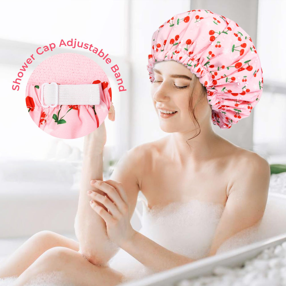 Chapeau Aileam design cerises rose ajoute une touche ludique