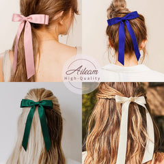 Aileam noeud satin bleu ciel pour looks estivaux