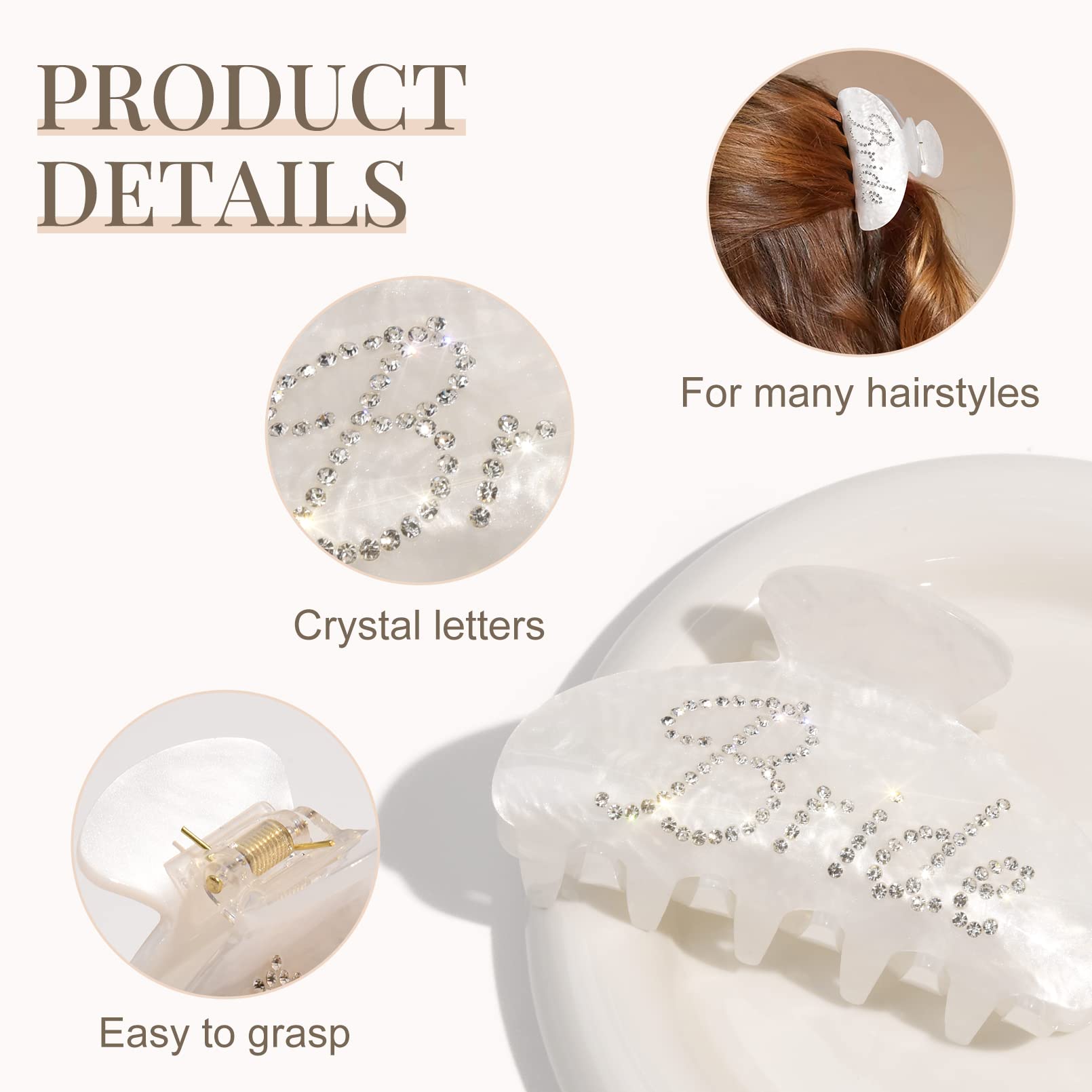 Clip Aileam mariée logo cristal pour brillance discrète