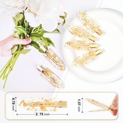 Pinces Aileam dorées avec paillettes, idéales pour mariée et invités.