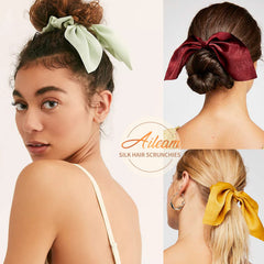 Aileam scrunchies doux qui glissent sans tirer les cheveux.