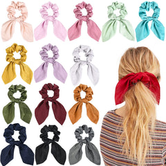 Aileam scrunchies nœud satin, maintien durable sans tiraillement.